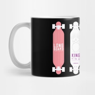 Longboard collection hand drawn / Longboard /Longboarder Gift Idea / Longboarding Present Longboard Mug